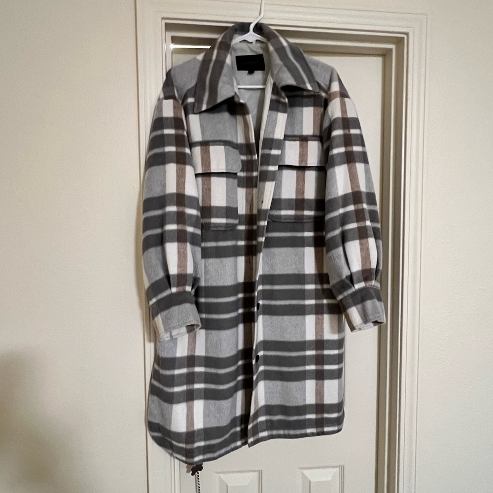 Plaid Gray Women's Jacket